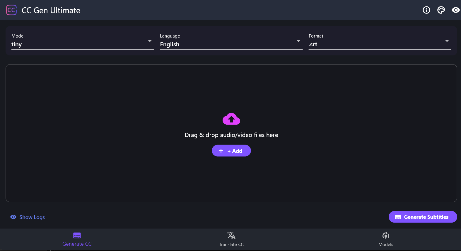 AI Transcription Interface